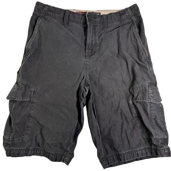 Y2K Tony Hawk Cargo Shorts Men's 29 Black Skater Utility Streetwear Grunge - Picture 1 of 8